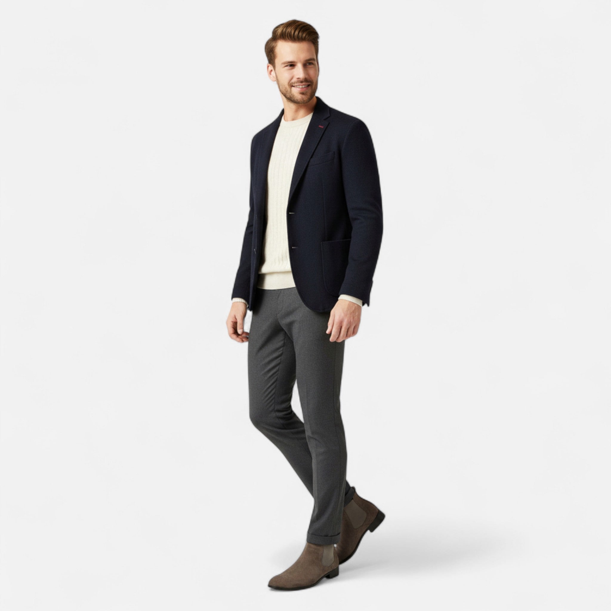 Laurior | Bottines Homme Business Casual à Semelle Élastique