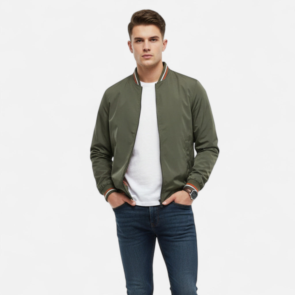 Laurior | Blouson Bomber Homme Coupe Slim Décontracté