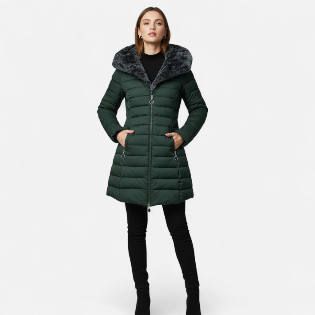 Laurior | Manteau Femme Mi-Long en Polaire d’Hiver