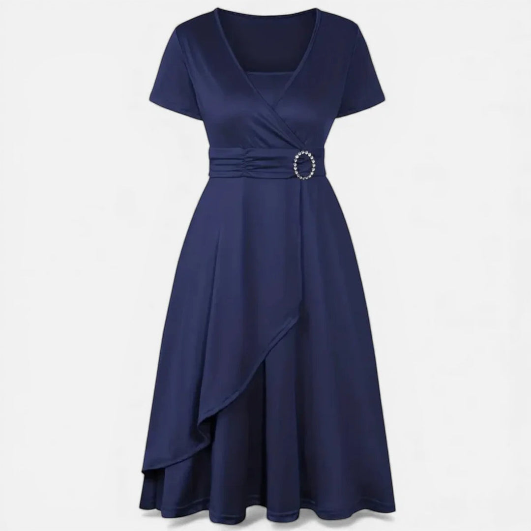 Laurior | Achetez robe de soirée élégante à col en V pour femme, coupe sculptée