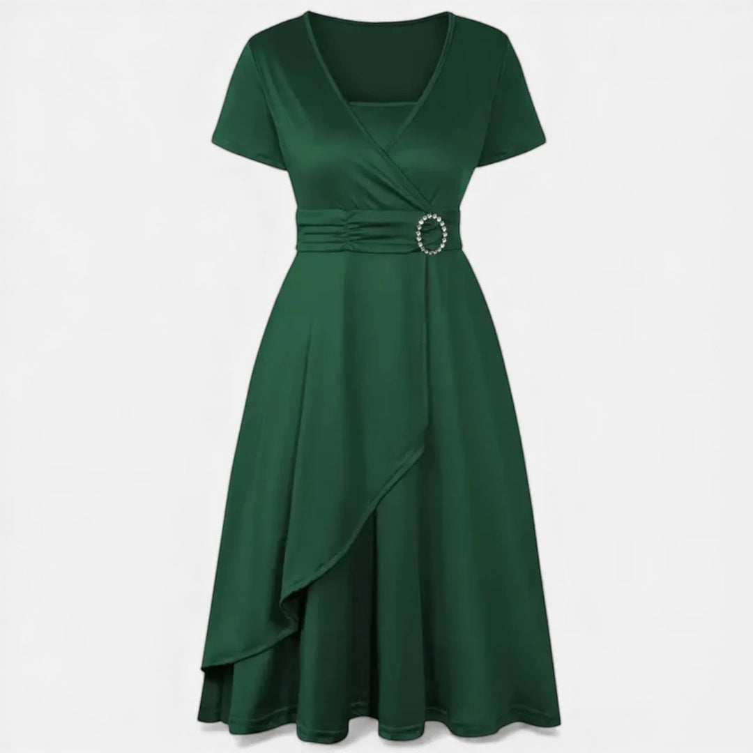 Laurior | Achetez robe de soirée élégante à col en V pour femme, coupe sculptée