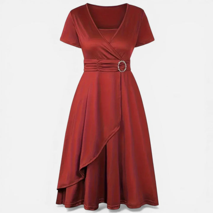 Laurior | Achetez robe de soirée élégante à col en V pour femme, coupe sculptée