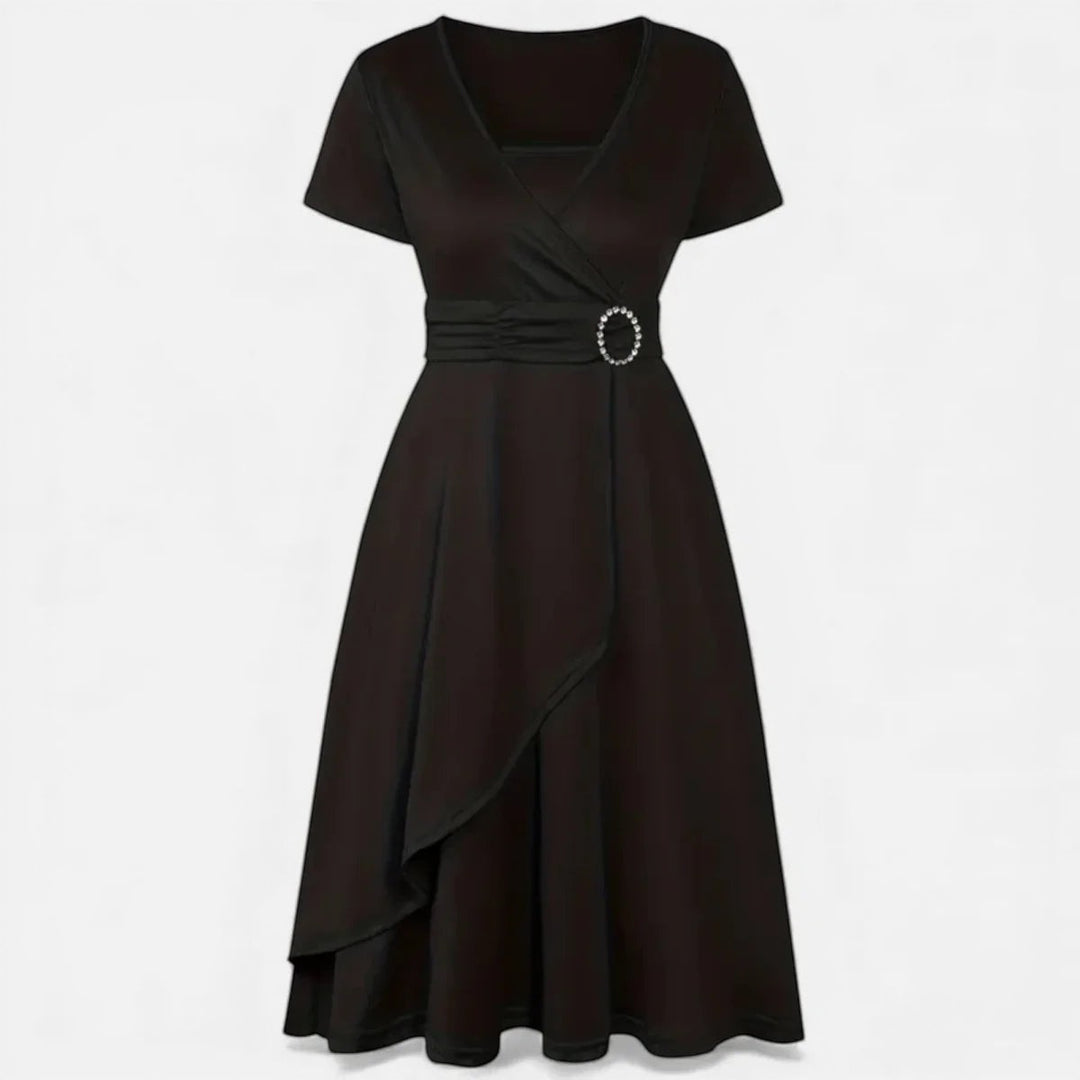 Laurior | Achetez robe de soirée élégante à col en V pour femme, coupe sculptée