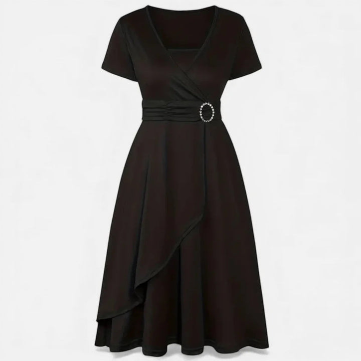 Laurior | Achetez robe de soirée élégante à col en V pour femme, coupe sculptée