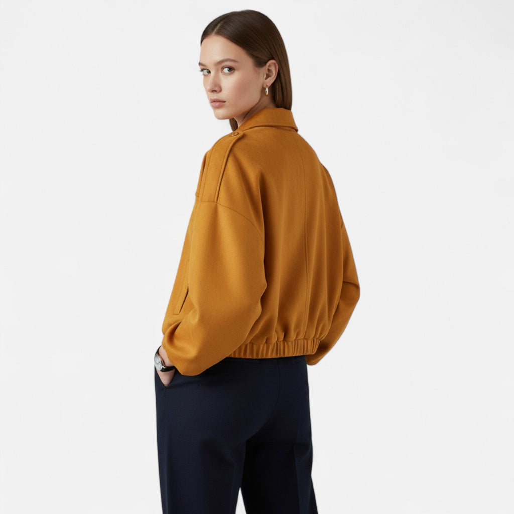 Laurior | Blouson Bomber Femme à Épaules Structurées