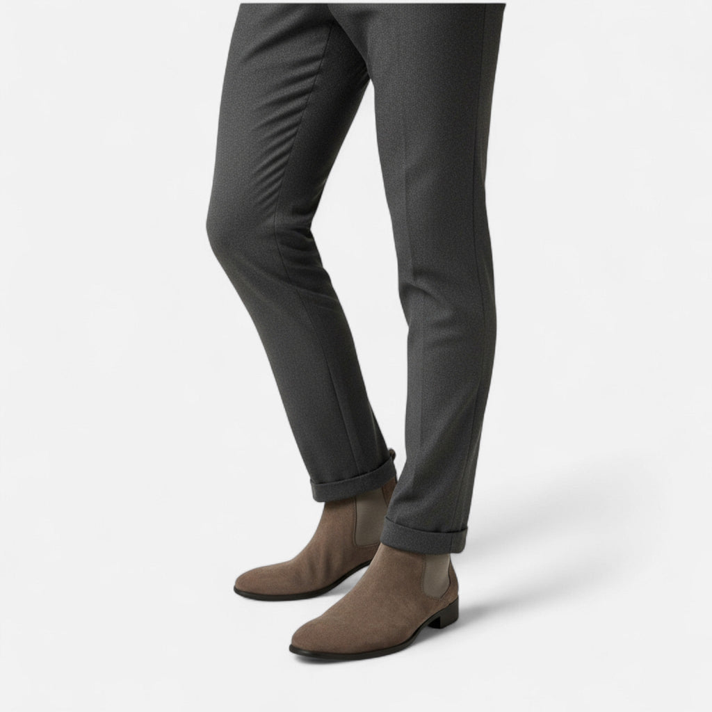 Laurior | Bottines Homme Business Casual à Semelle Élastique