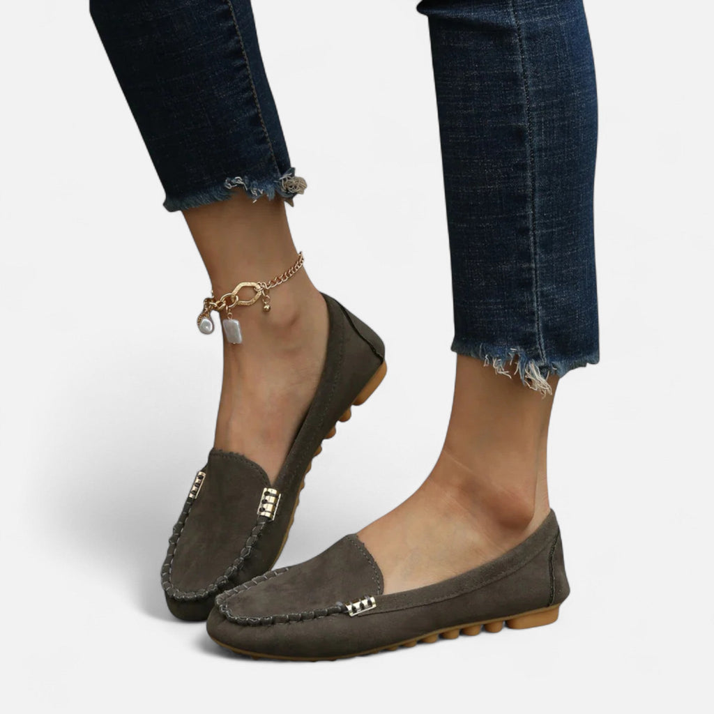 Laurior | Mocassins Femme Sans Lacets – Style Ivy Décontracté