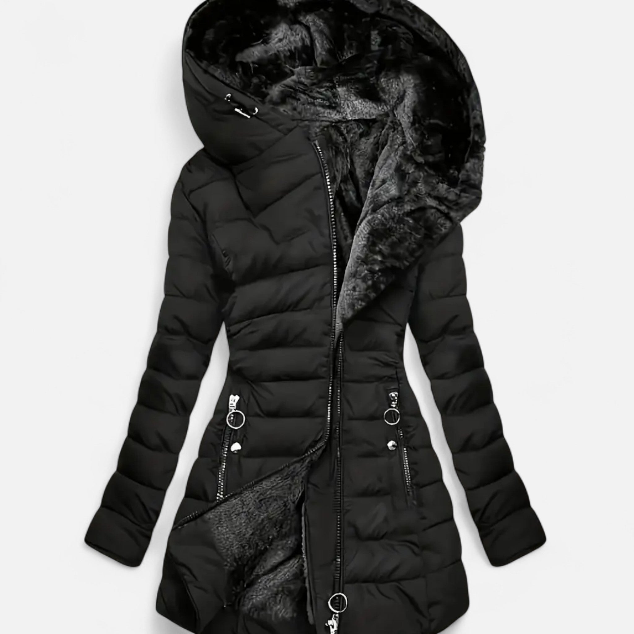 Laurior | Manteau Femme Mi-Long en Polaire d’Hiver