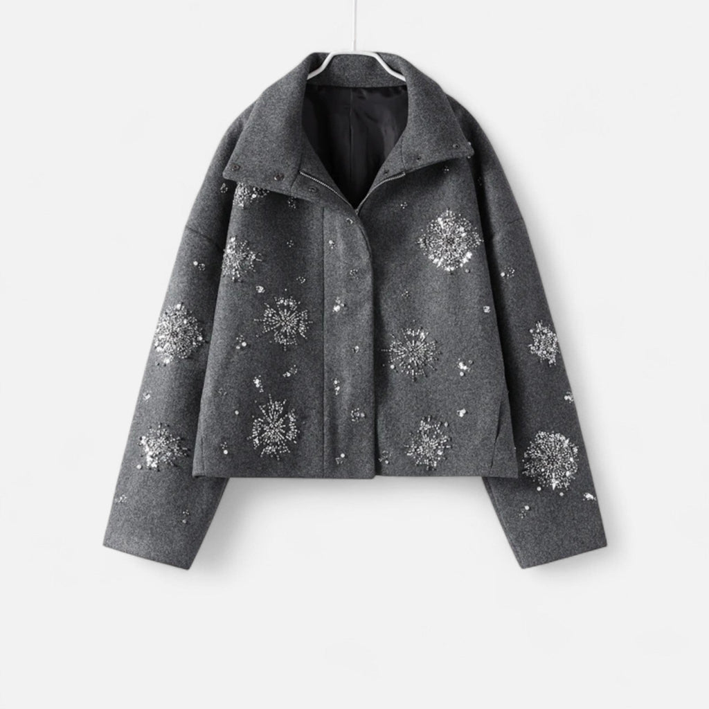 Laurior | Veste femme en mélange de laine uni