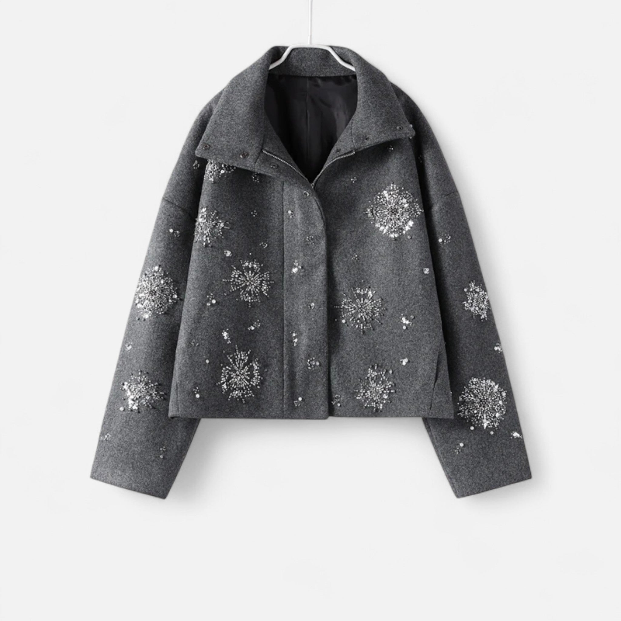 Laurior | Veste femme en mélange de laine uni