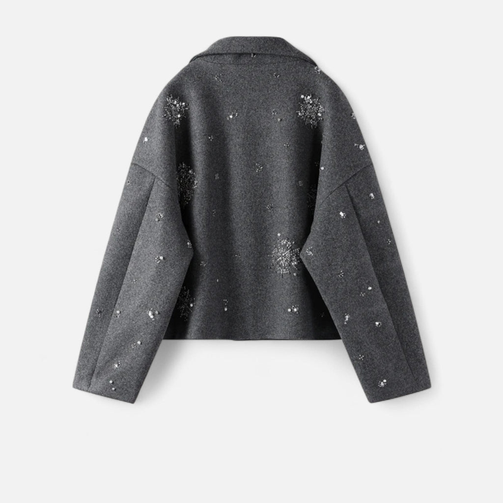 Laurior | Veste femme en mélange de laine uni