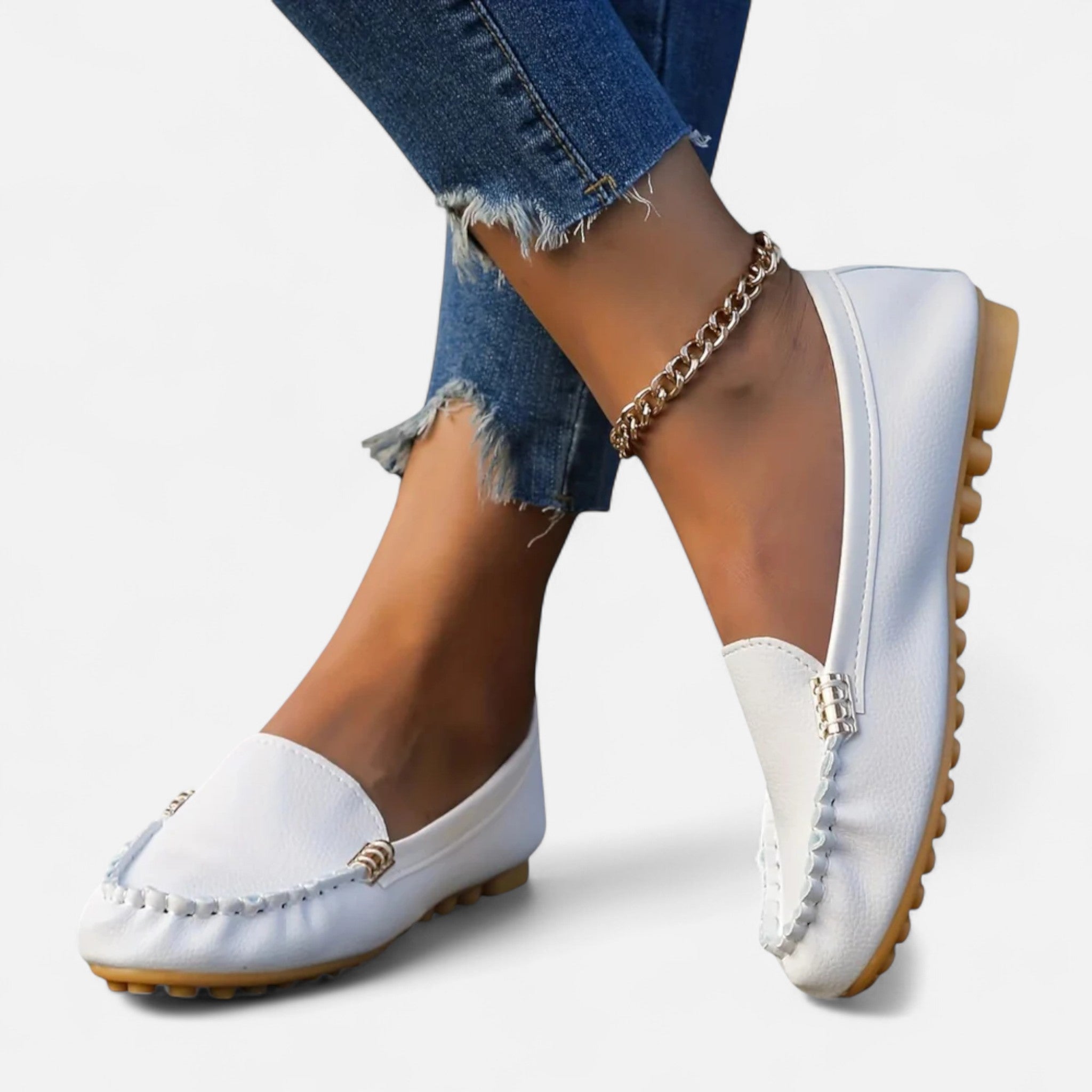 Laurior | Mocassins Femme Sans Lacets – Style Ivy Décontracté