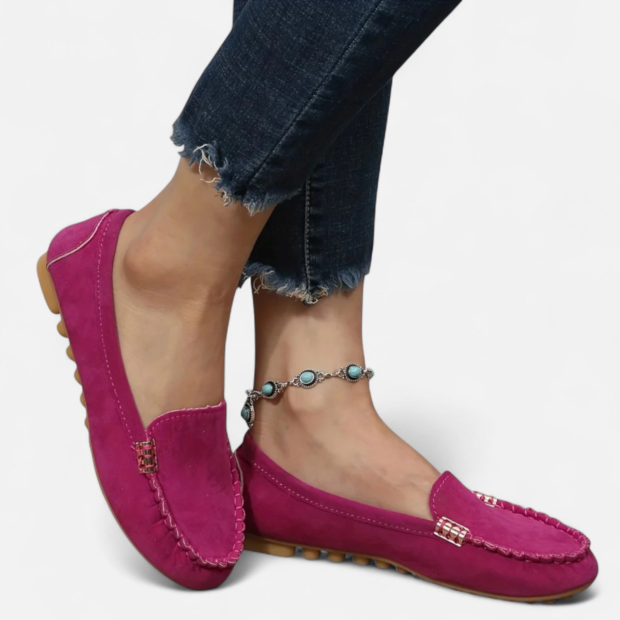 Laurior | Mocassins Femme Sans Lacets – Style Ivy Décontracté