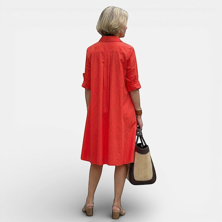 Laurior | Robe chemise longue coupe décontractée pour femme, tissu respirant, usage quotidien