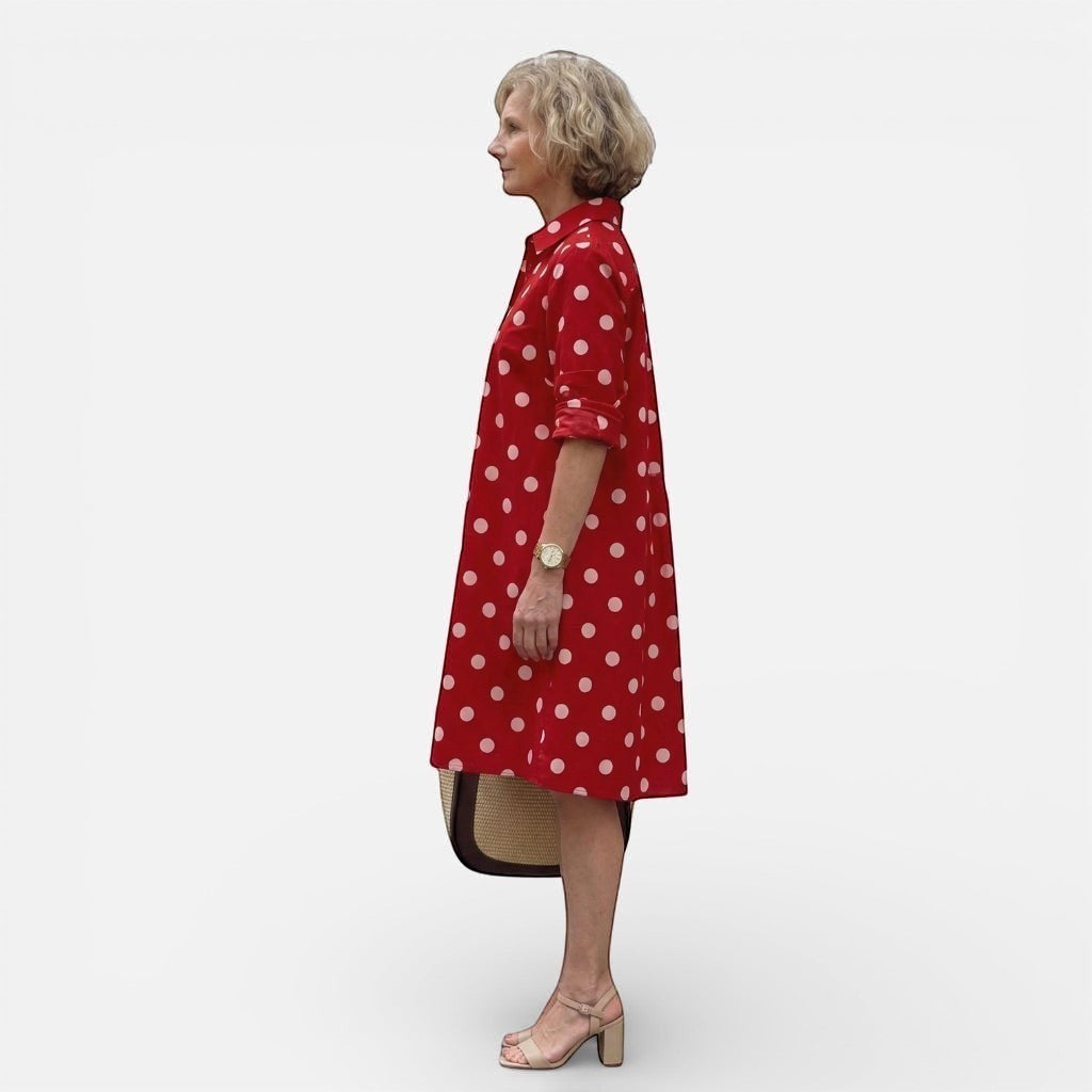 Laurior | Robe chemise midi décontractée pour femme, légère, pour un usage quotidien