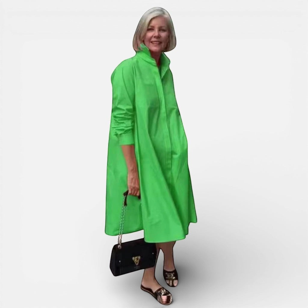 Laurior | Robe chemise longue coupe décontractée pour femme, tissu respirant, usage quotidien
