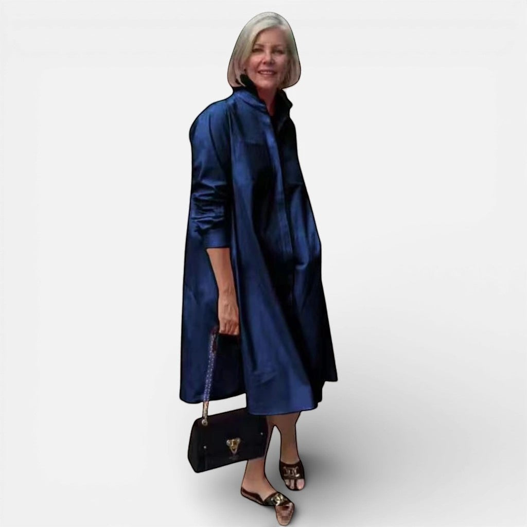 Laurior | Robe chemise longue coupe décontractée pour femme, tissu respirant, usage quotidien
