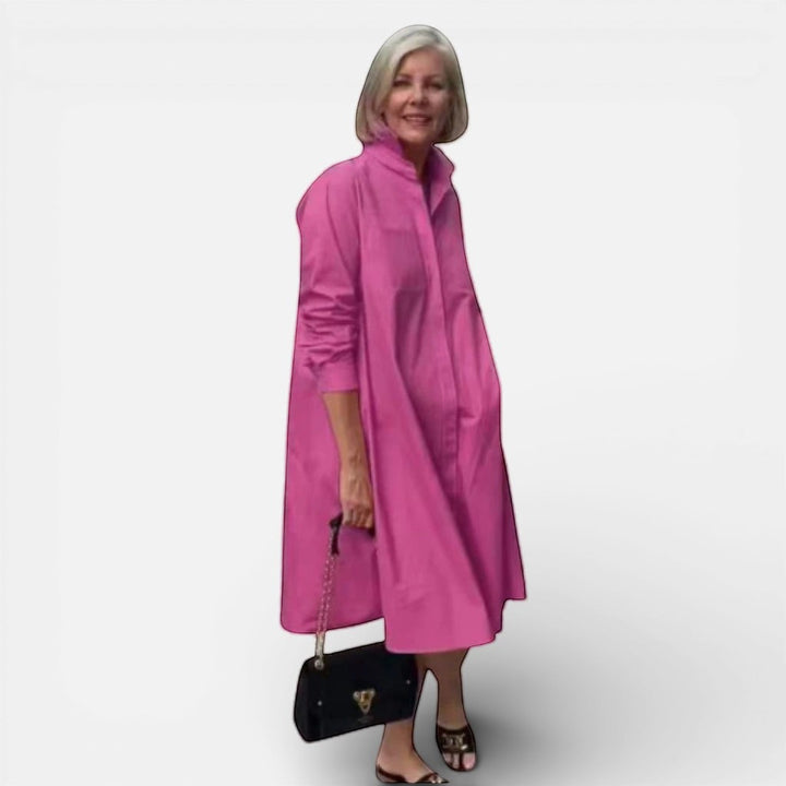 Laurior | Robe chemise longue coupe décontractée pour femme, tissu respirant, usage quotidien